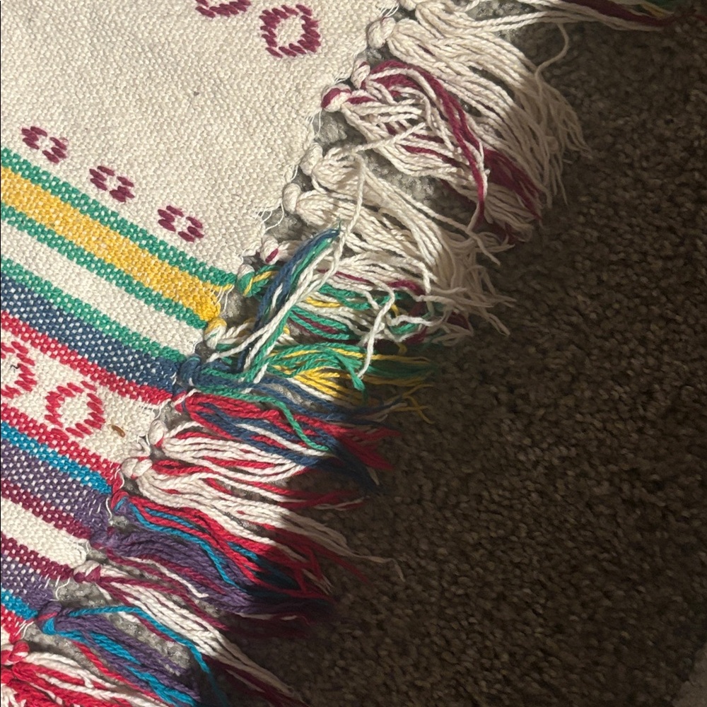 ๐ช Minga Textiles UO Flat-Woven Cotton Falsa Tapestry ~ 50โ x 60โ - Picture 5 of 7